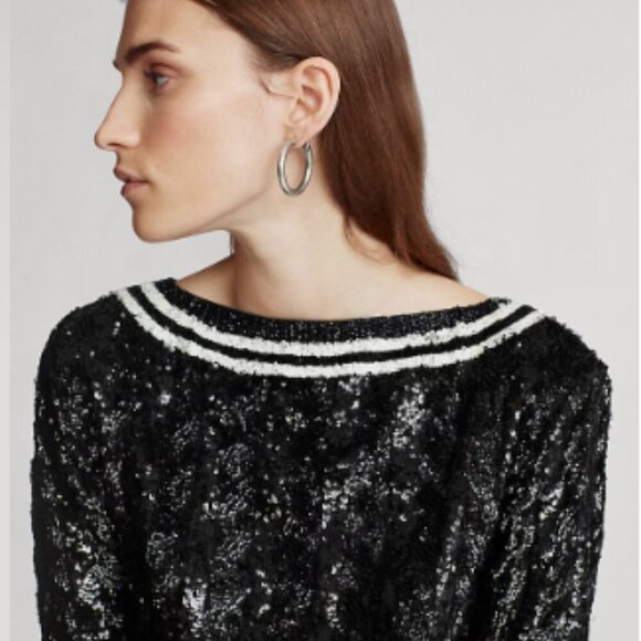 Polo Ralph Lauren Sequined Cricket Sweater Dress sz 4 - Picture 3 of 9